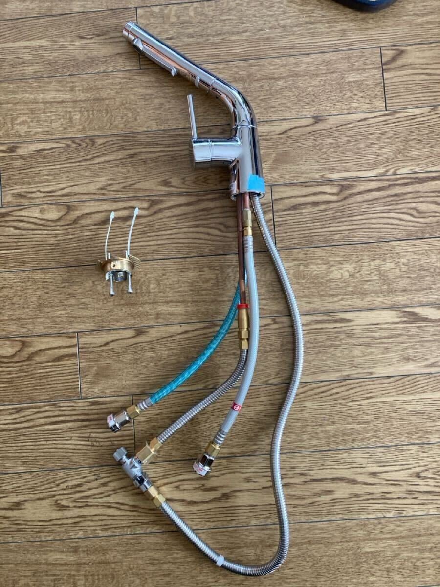 TOTO システムキッチン混合水栓 水ほうき水栓 TKG12305Z 中古 TOTO システムキッチン混合水栓 水ほうき水栓 TKG12305Z 中古