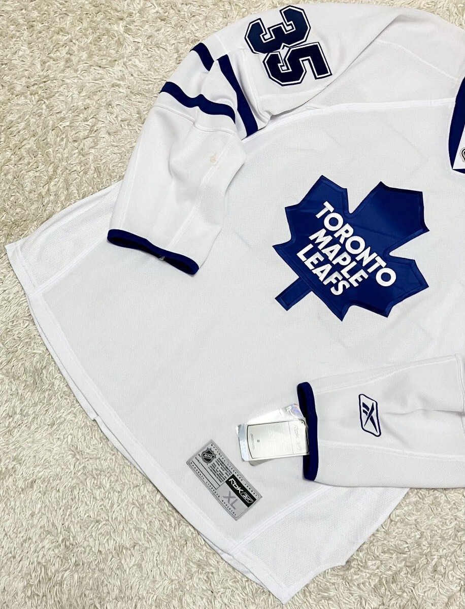【未使用★デッドストック】サイズXL NHL トロント メープルリーフス #35 TOSKALA ゲームシャツ/ユニフォーム◆サイン入り☆リーボック (3)