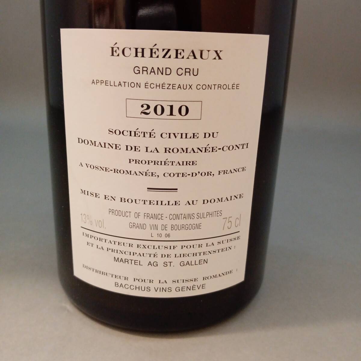 ◇DRC エシェゾー ECHEZEAUX ロマネコンティ 2010 空ボトル 空瓶 ◇DRC エシェゾー ECHEZEAUX ロマネコンティ 2010 空ボトル 空瓶