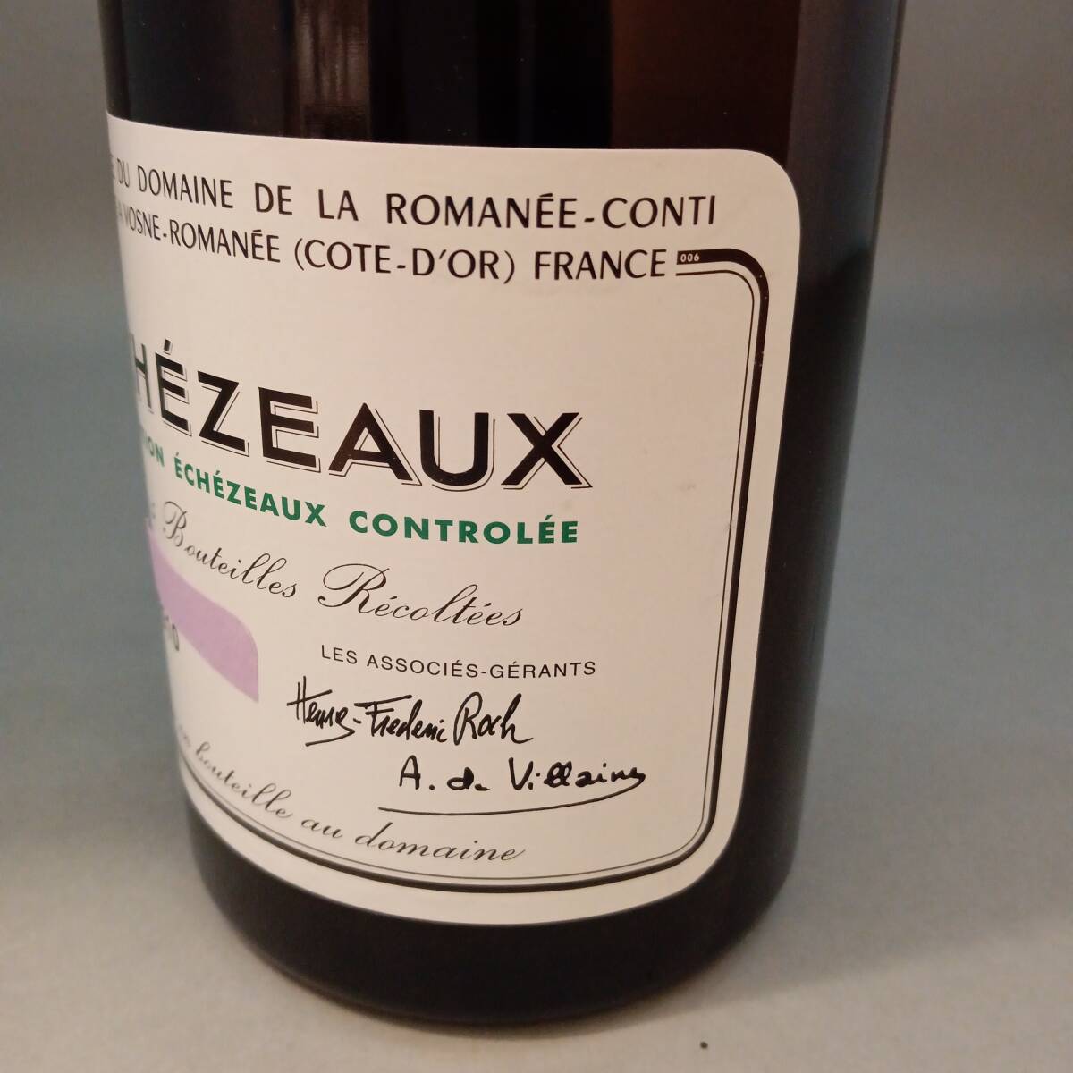 ◇DRC エシェゾー ECHEZEAUX ロマネコンティ 2010 空ボトル 空瓶 ◇DRC エシェゾー ECHEZEAUX ロマネコンティ 2010 空ボトル 空瓶