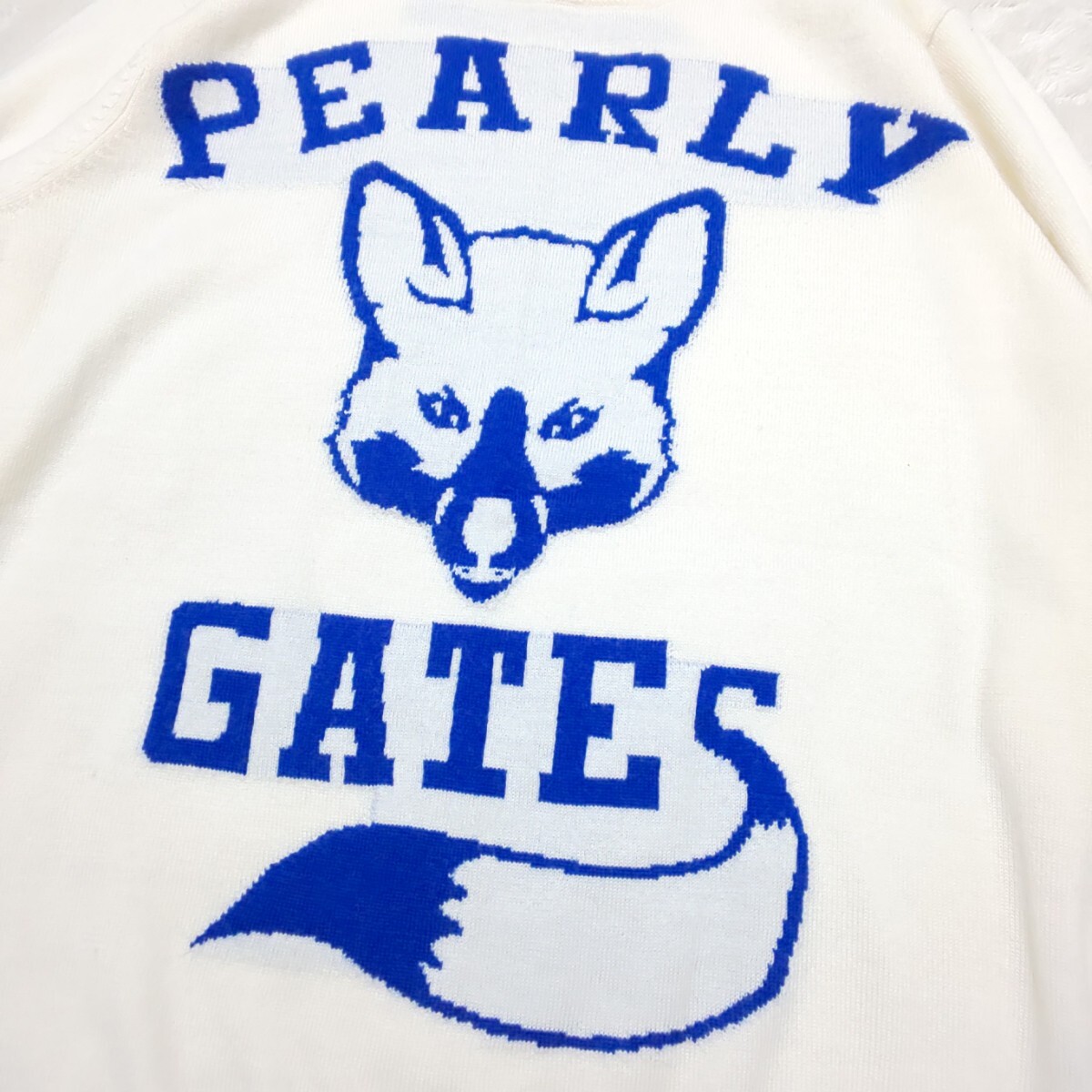 美品】PEARLY GATES パーリーゲイツ フォックスフェイス クルー 美品】PEARLY GATES パーリーゲイツ フォックスフェイス クルー