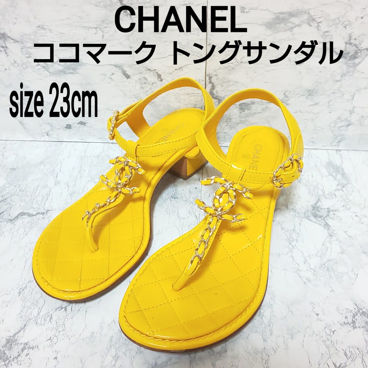 CHANEL シャネル ココマーク トングサンダル ヒールサンダル CHANEL シャネル ココマーク トングサンダル ヒールサンダル