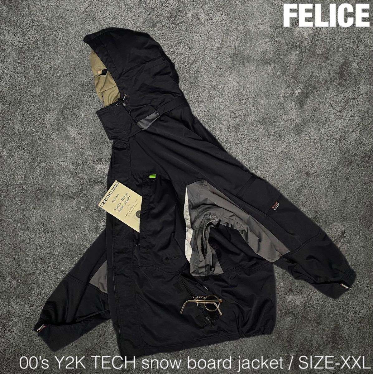 FELICE 00s Y2K TECH スノーボード ジャケット 90s マウンテン FELICE 00s Y2K TECH スノーボード ジャケット 90s マウンテン