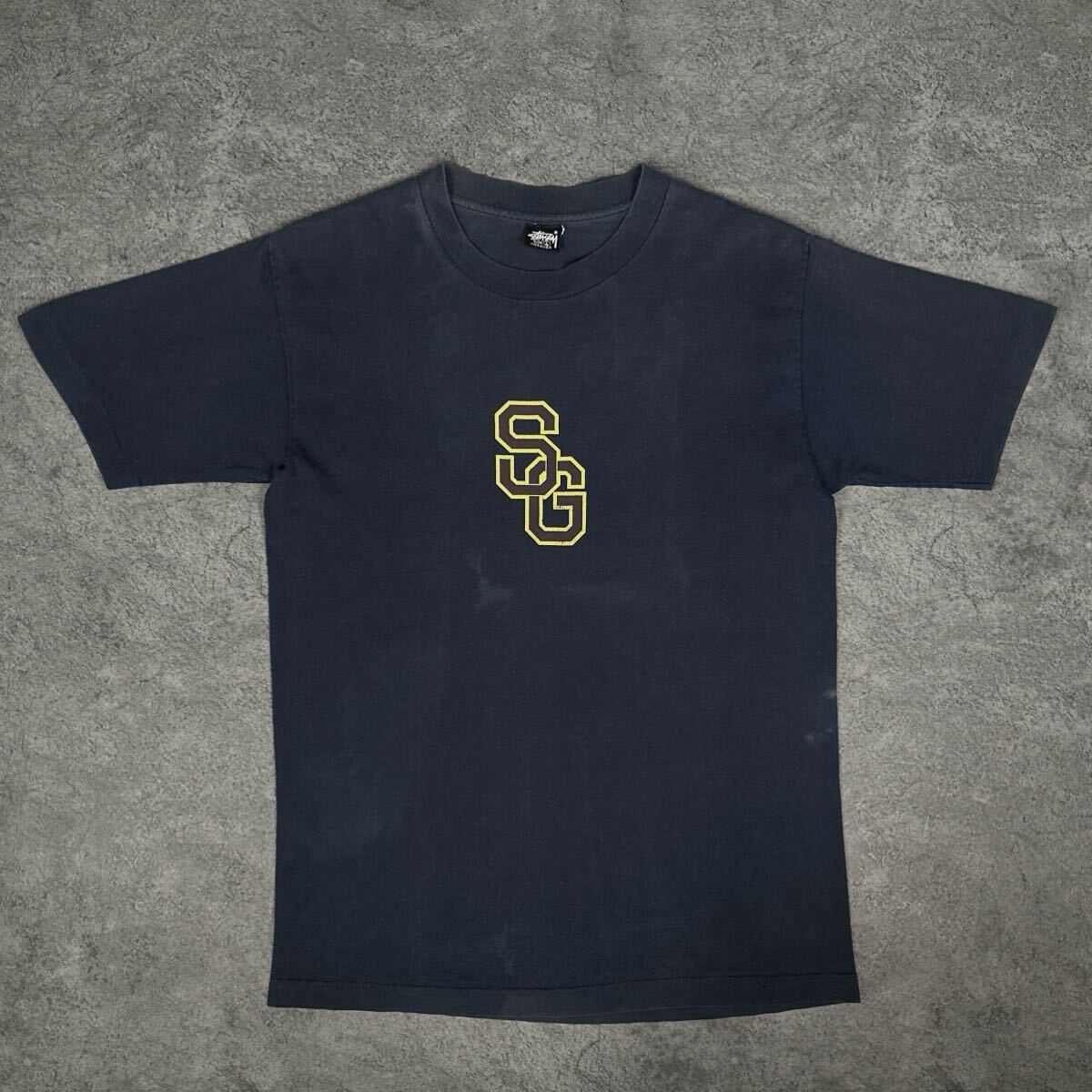 old stussy 80s 90s SG ロゴ stussy gear 黒タグ プリント T old stussy 80s 90s SG ロゴ stussy gear 黒タグ プリント T
