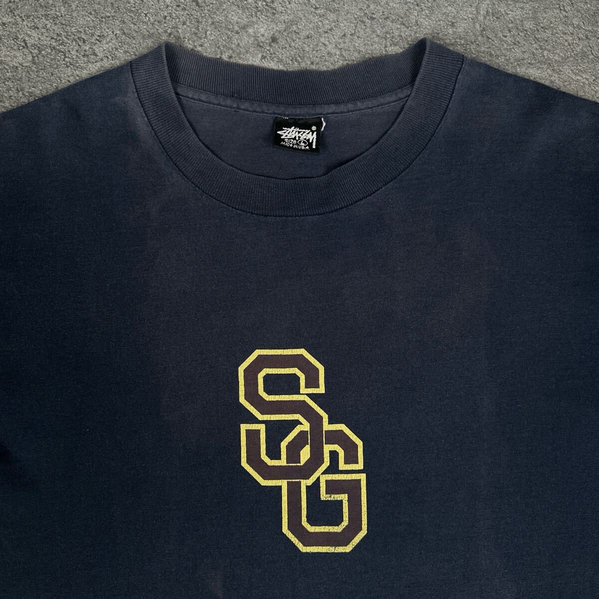 old stussy 80s 90s SG ロゴ stussy gear 黒タグ プリント T old stussy 80s 90s SG ロゴ stussy gear 黒タグ プリント T
