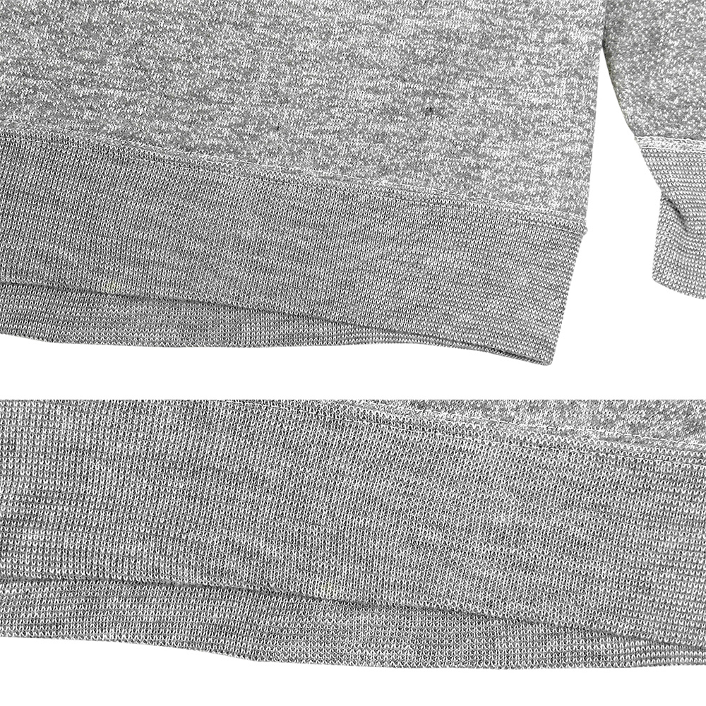 極上 60s ビンテージ MADE IN USA製 無地 スウェット パーカー XL 美品 ビッグサイズ 4本針 セットイン 霜降り グレー USA 古着 // 50s 70s_画像10