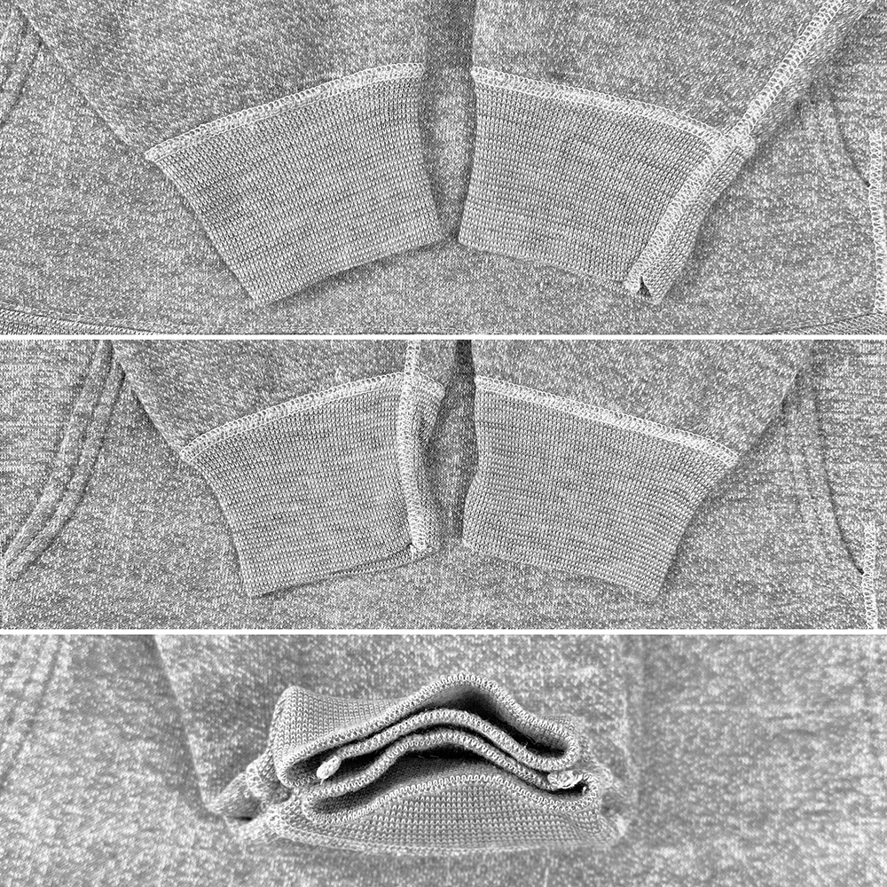 極上 60s ビンテージ MADE IN USA製 無地 スウェット パーカー XL 美品 ビッグサイズ 4本針 セットイン 霜降り グレー USA 古着 // 50s 70s_画像5