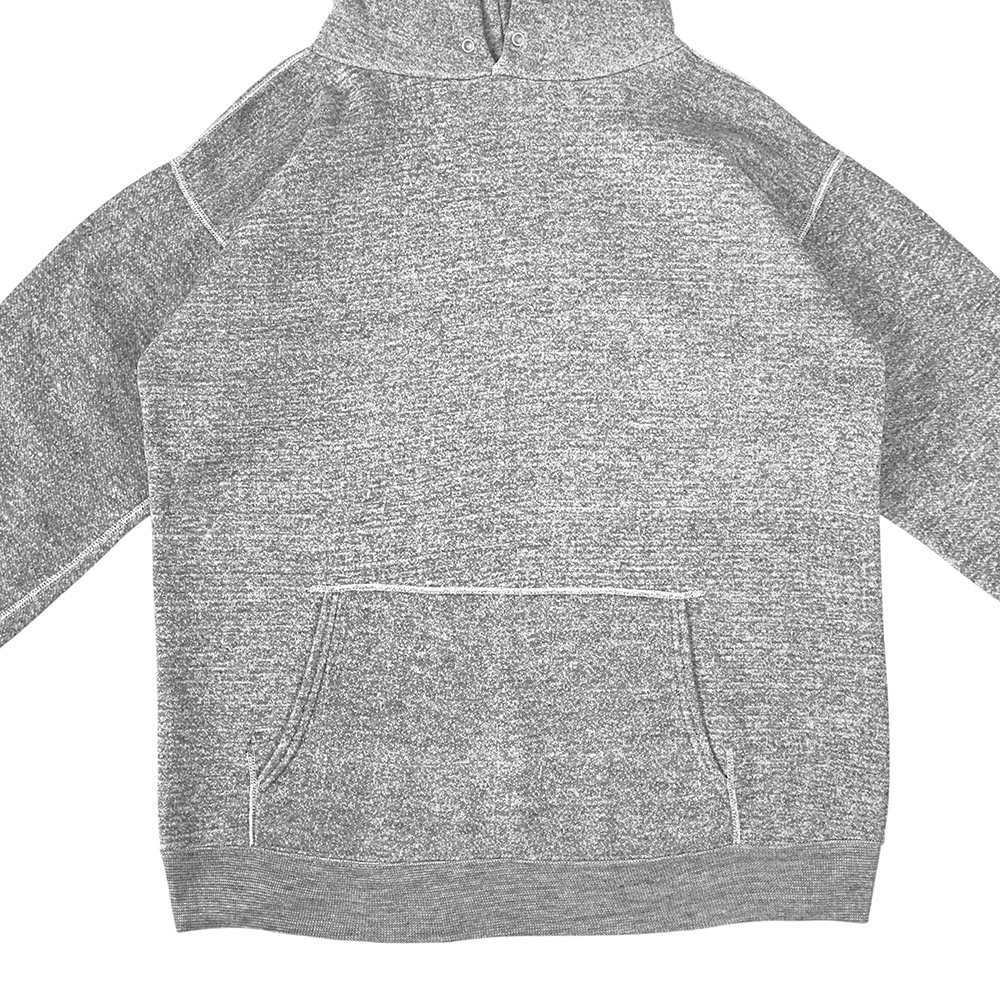 極上 60s ビンテージ MADE IN USA製 無地 スウェット パーカー XL 美品 ビッグサイズ 4本針 セットイン 霜降り グレー USA 古着 // 50s 70s_画像3