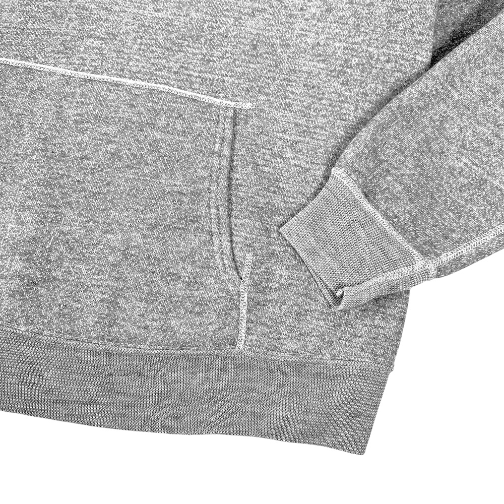 極上 60s ビンテージ MADE IN USA製 無地 スウェット パーカー XL 美品 ビッグサイズ 4本針 セットイン 霜降り グレー USA 古着 // 50s 70s_画像4