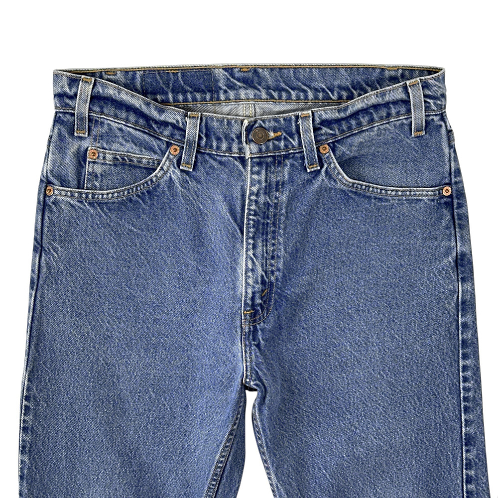 美品◎ 90s ビンテージ Levi's 505 W32 L30 L29 オレンジタブ 美色 ブルー 霜降 デニム パンツ MEXICO製 メキシコ製 USA 古着 // USA製 ZIP_画像2