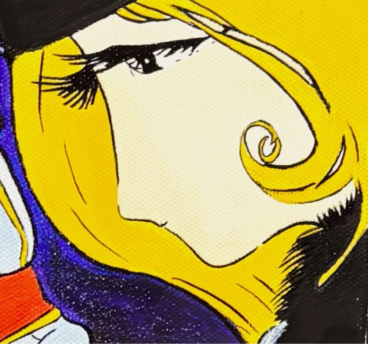 模写】F4号油彩画:松本零士【銀河鉄道999】額縁:未使用額 模写】F4号油彩画:松本零士【銀河鉄道999】額縁:未使用額