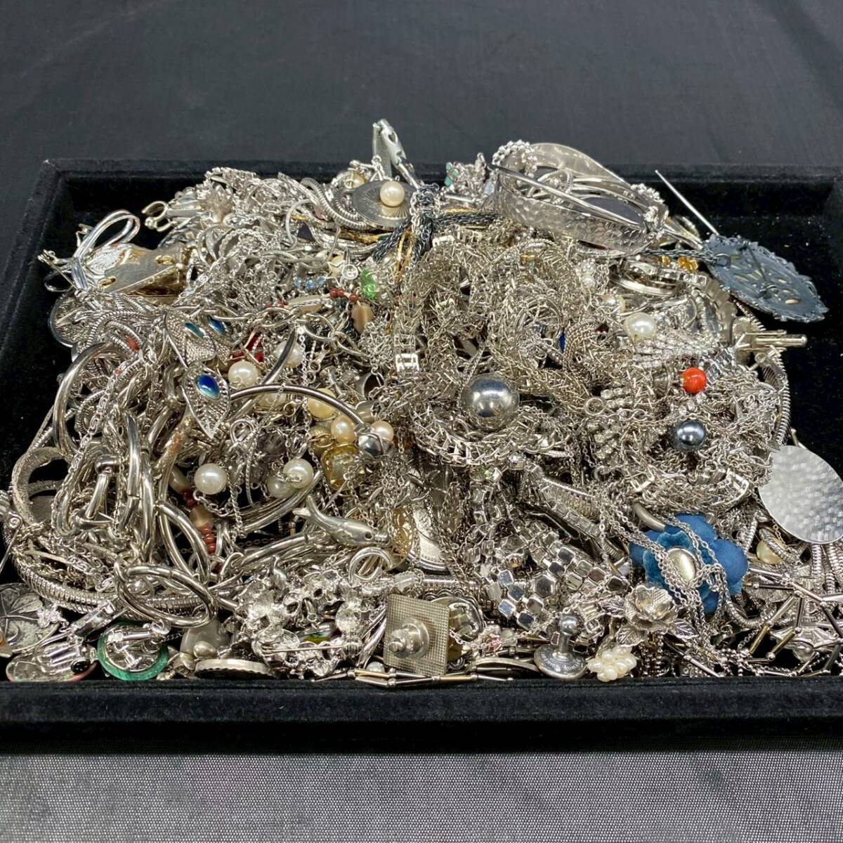 ◇ イミテーション シルバーアクセサリー まとめ 総重量約1.8kg ◇ イミテーション シルバーアクセサリー まとめ 総重量約1.8kg