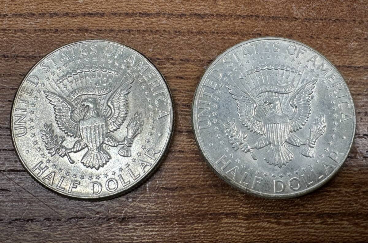 2枚セット 希少 1964年 ケネディ 50セント銀貨 1/2ドル銀貨 2枚セット 希少 1964年 ケネディ 50セント銀貨 1/2ドル銀貨