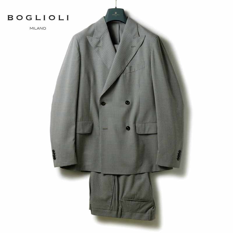 BOGLIOLI(ボリオリ) / ウールトロピカルチェック柄4Bダブルスーツ(DOVER) [bgl2450081-48]