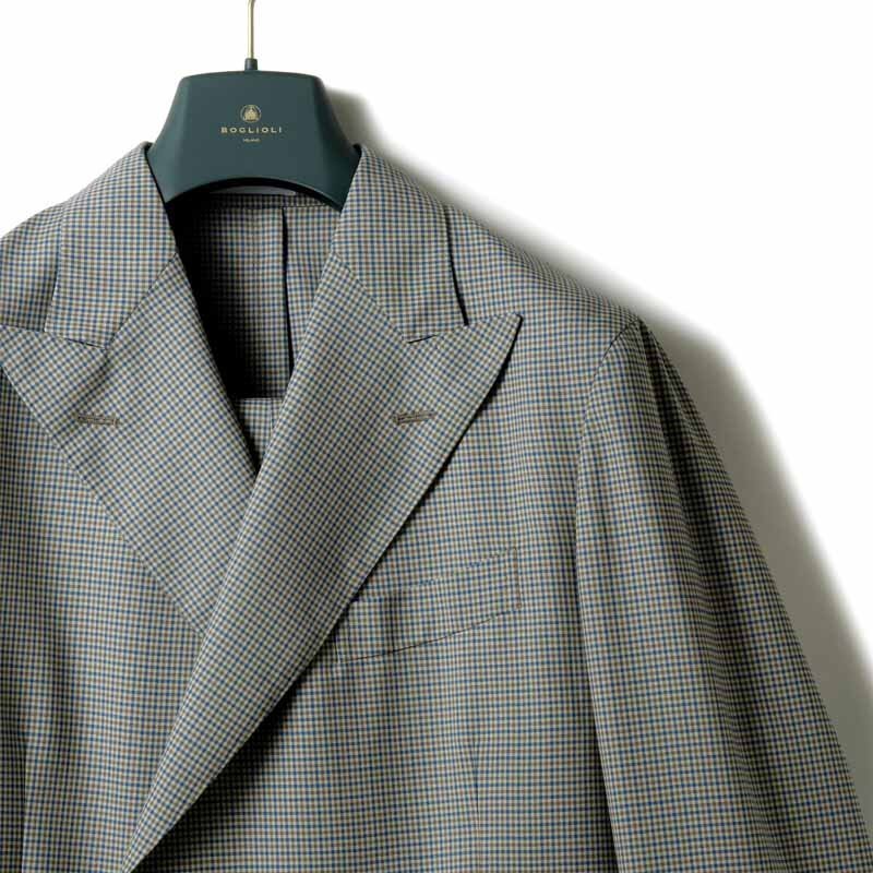 BOGLIOLI(ボリオリ) / ウールトロピカルチェック柄4Bダブルスーツ(DOVER) [bgl2450081-48]