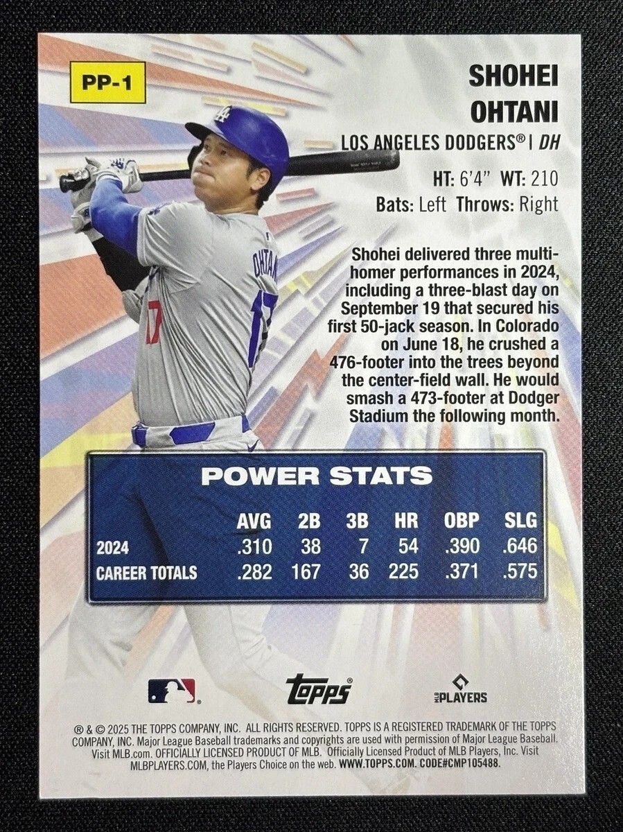 大谷翔平【2025 TOPPS SERIES 1 BASEBALL CELEBRATION POWER 大谷翔平【2025 TOPPS SERIES 1 BASEBALL CELEBRATION POWER