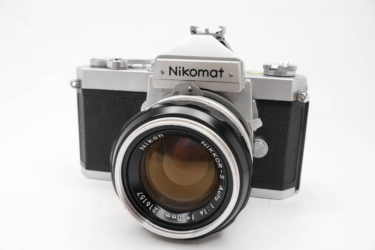 ★訳あり大特価★ ニコン NIKON Nikomat 一眼レフ ボディ NIKKOR-S Auto 50MM F1.4 レンズ ★シャッター全速?露出計OK★ #241202001821