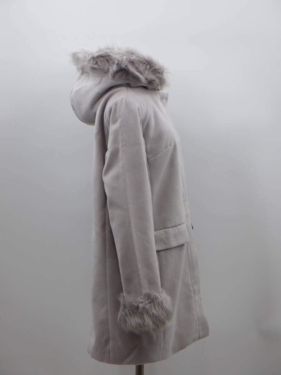 【新品】【allamanda INGNI アラマンダbyイング】前ジップ フードコート/ライトグレー【同梱可能】【アウター】【コート】