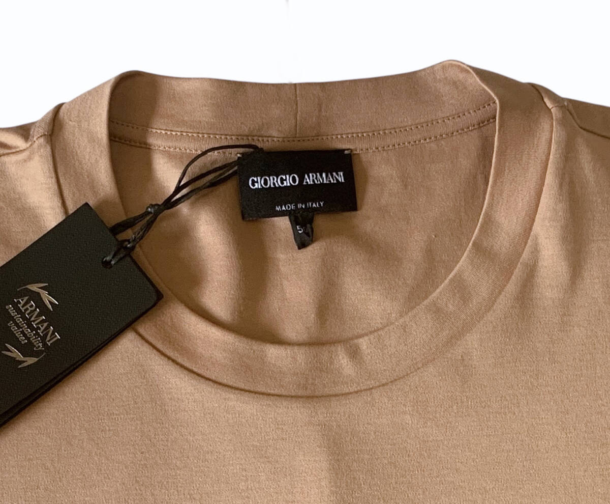 Sale☆GIORGIO ARMANI「ミラノ本社S.p.A.シリーズ」 メンズストレッチコットンTシャツ サイズ50 ジョルジオアルマーニ