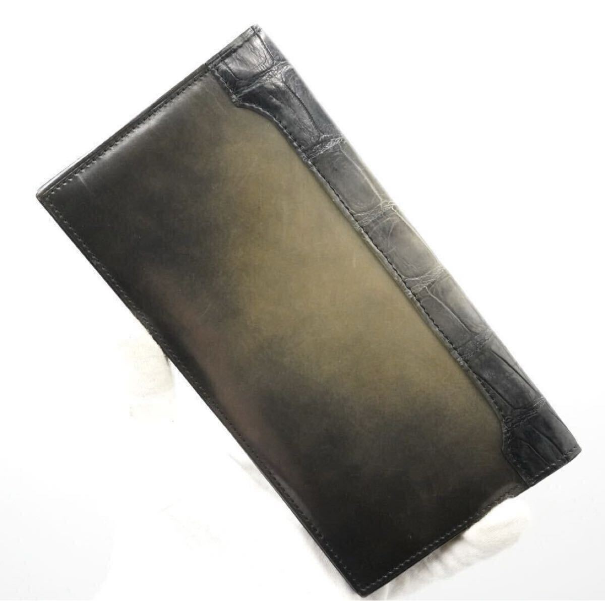 定価96 800円 YUHAKU クロコダイル コンビ長財布 ユハク 定価96 800円 YUHAKU クロコダイル コンビ長財布 ユハク
