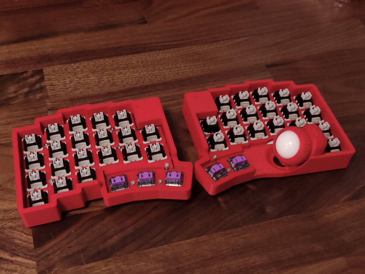 roBa レッド 無線 左右分割キーボード トラックボール|Yahoo roBa レッド 無線 左右分割キーボード トラックボール|Yahoo