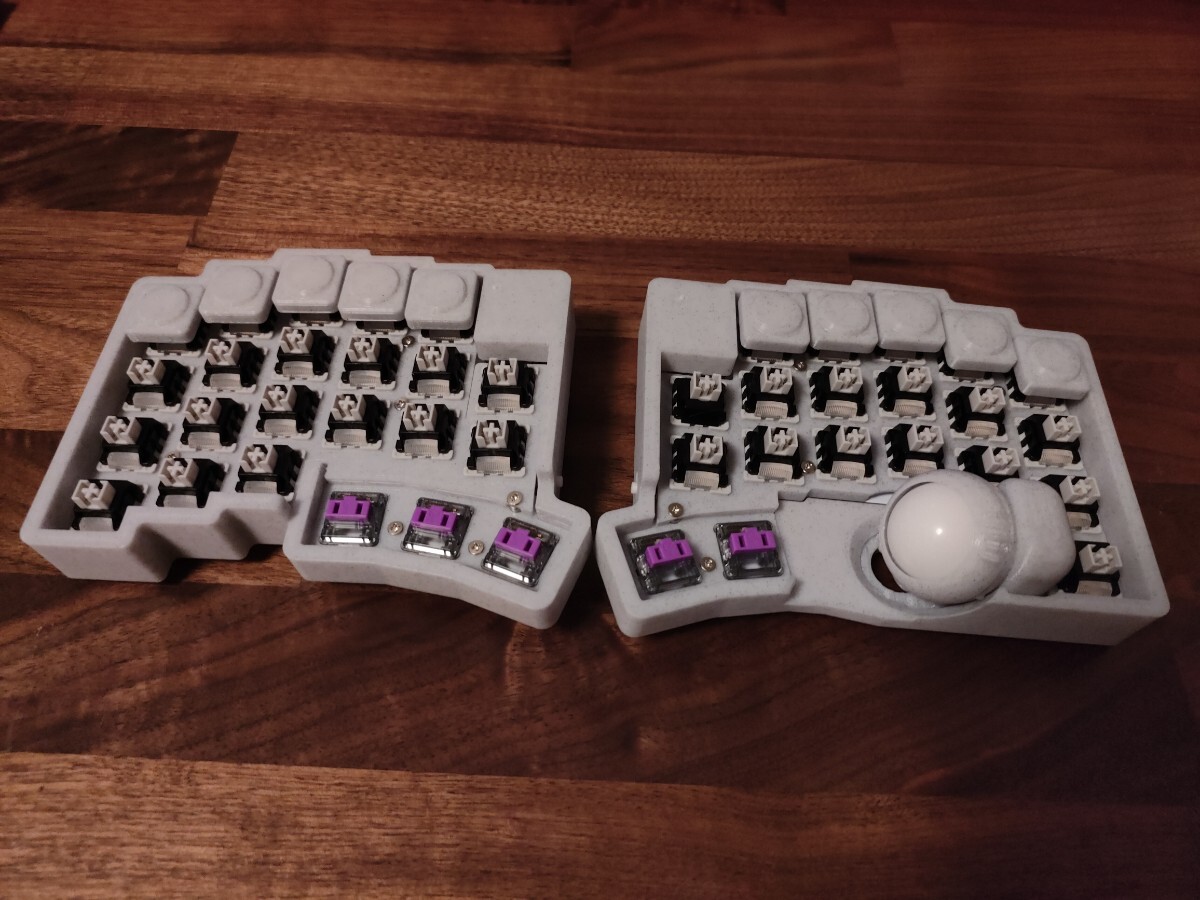 roBa ライトグレー 無線 左右分割キーボード トラックボール roBa ライトグレー 無線 左右分割キーボード トラックボール