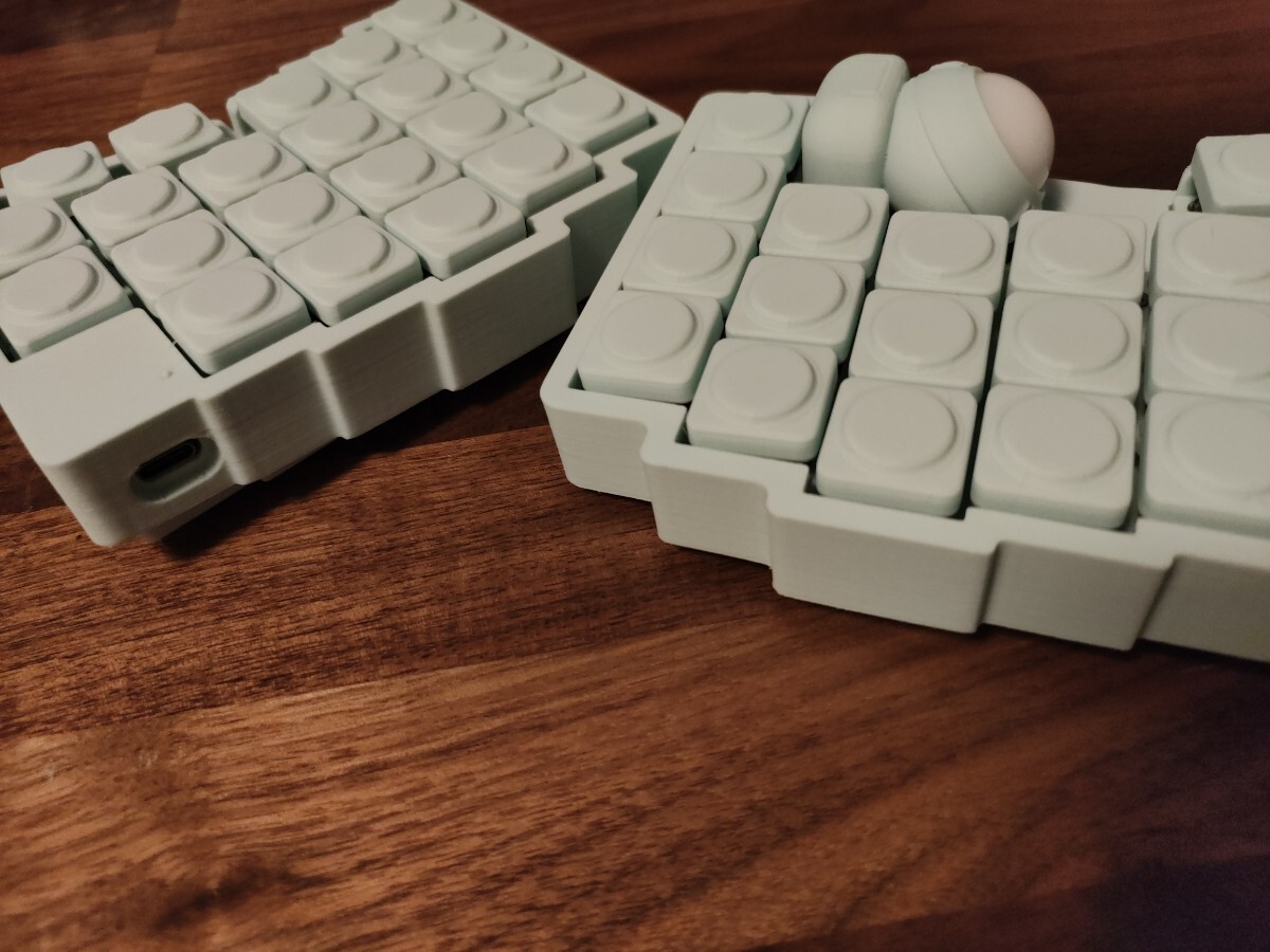 roBa ミントブルー 無線 左右分割キーボード トラックボール roBa ミントブルー 無線 左右分割キーボード トラックボール