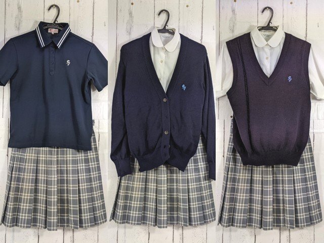 as1869】神奈川県 相模女子大学高等部 女子用学生服 制服 ニット