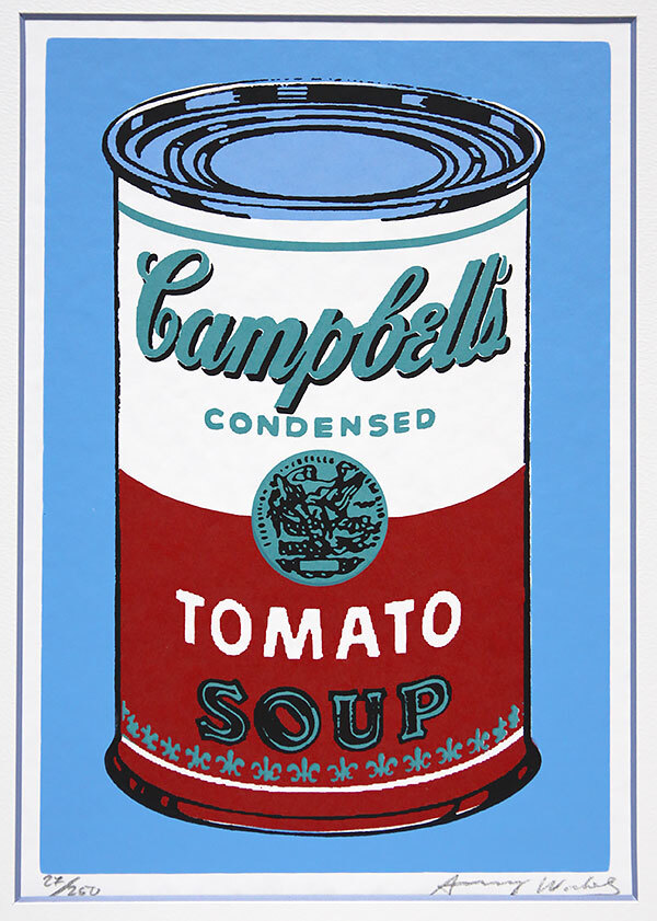 アンディ・ウォーホル 証明書 シルク 直筆サイン「Campbell's アンディ・ウォーホル 証明書 シルク 直筆サイン「Campbell's