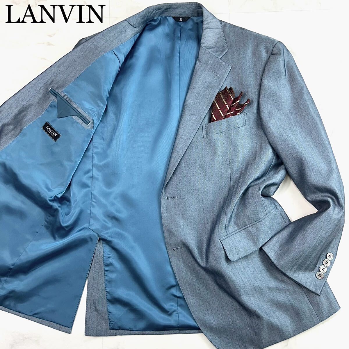 ほぼ未使用】幻の最高級シルクカシミヤ☆稀少XL!! LANVIN ほぼ未使用】幻の最高級シルクカシミヤ☆稀少XL!! LANVIN