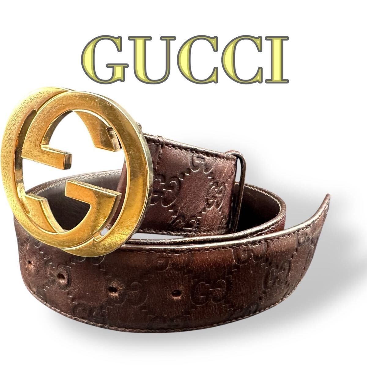 美品 GUCCI グッチ ベルト ゴールド シマ ロゴ 刻印 844|Yahoo 美品 GUCCI グッチ ベルト ゴールド シマ ロゴ 刻印 844|Yahoo