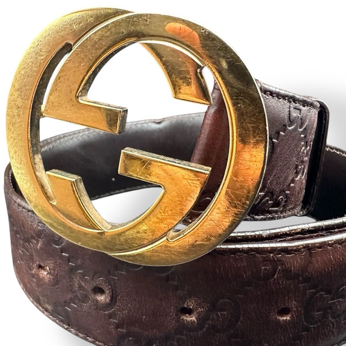 美品 GUCCI グッチ ベルト ゴールド シマ ロゴ 刻印 844|Yahoo 美品 GUCCI グッチ ベルト ゴールド シマ ロゴ 刻印 844|Yahoo