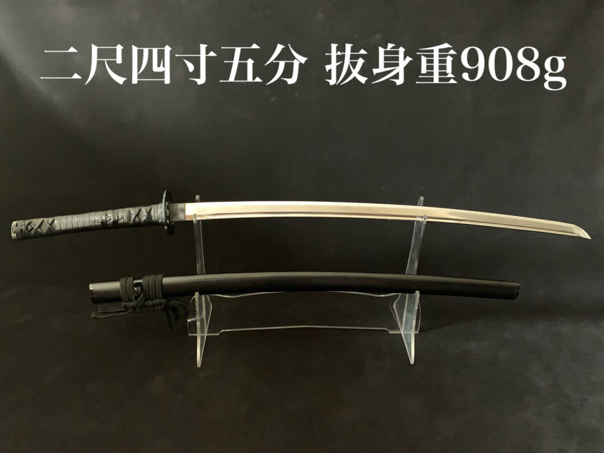 t11801【模造刀 特注居合刀】本牛革柄巻 二尺四寸五分 抜身重 t11801【模造刀 特注居合刀】本牛革柄巻 二尺四寸五分 抜身重