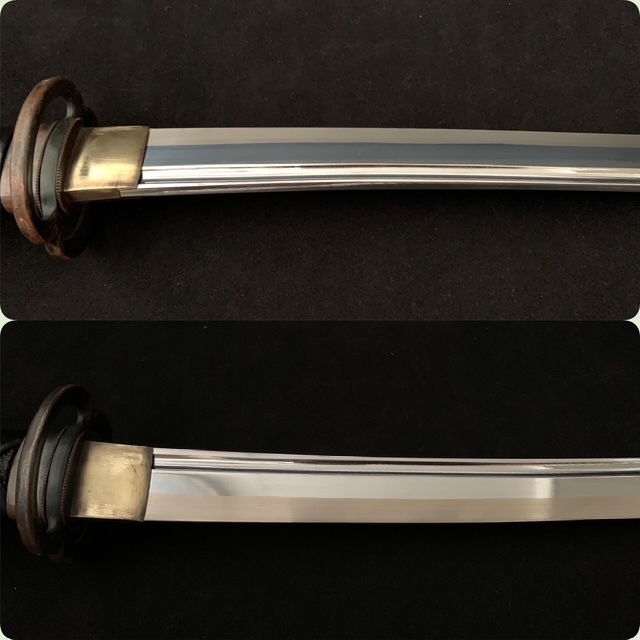 模造刀 特注居合刀】本牛革柄巻 二尺五寸 抜身重1,080g 同田貫正 模造刀 特注居合刀】本牛革柄巻 二尺五寸 抜身重1,080g 同田貫正