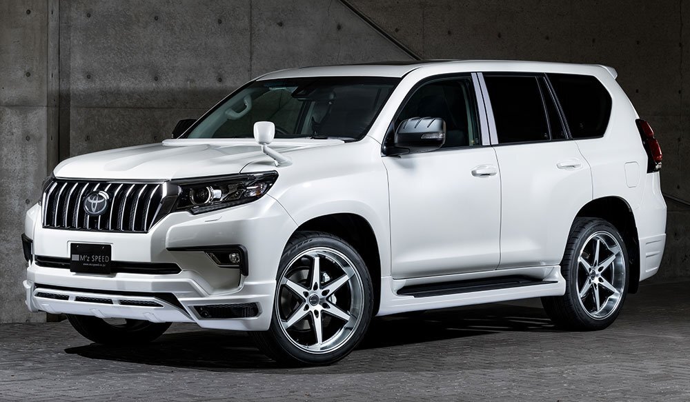 M\'z SPEED フロントハーフスポイラー ブラック (202) FRP ランドクルーザープラド GDJ150W GDJ151W TRJ150W H29.9～R6.4