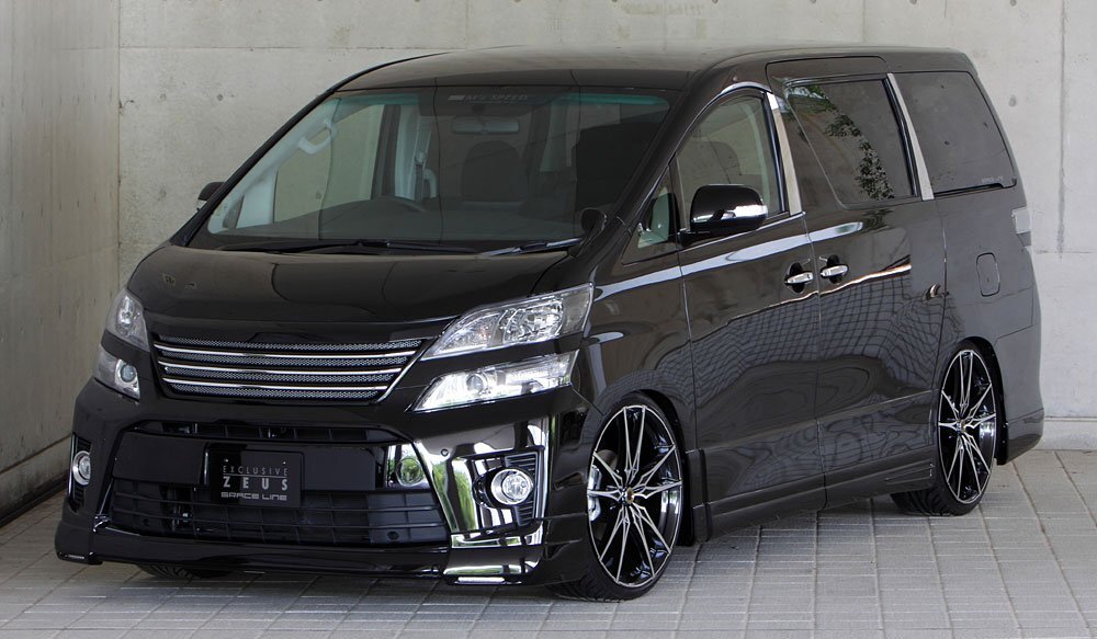 M\'z SPEED 4点キット(マフラー1本出し用) 未塗装 FRP ヴェルファイアハイブリッド ATH20W H23.11～H26.12 ZR MC後