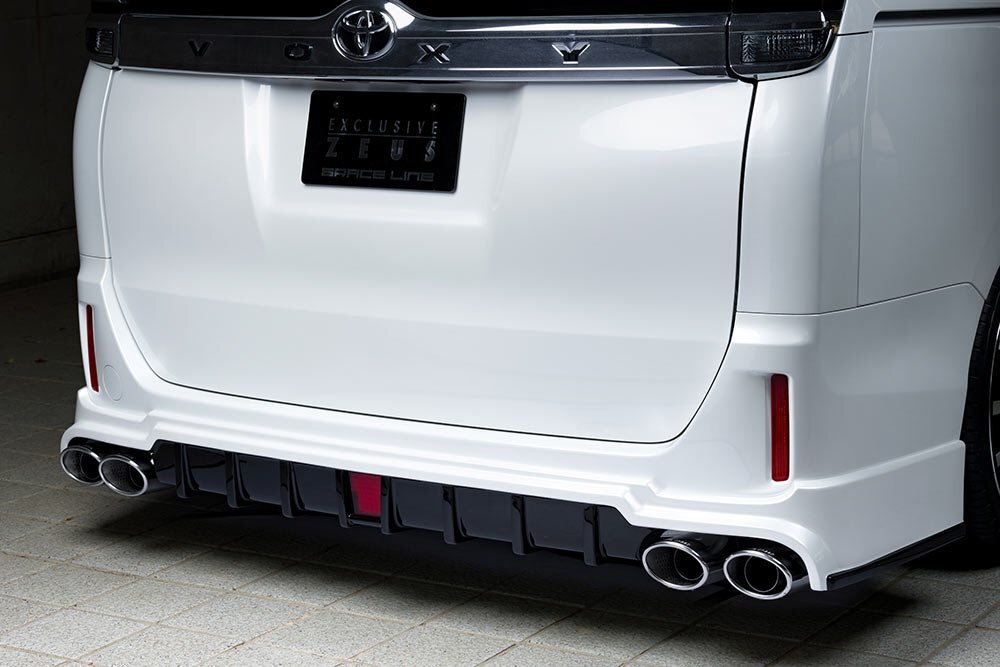 M\'z SPEED リアアンダースポイラー ブラック (202) FRP ヴォクシー 80系 H29.8～R2.3 V/X MC後 ICS付車除く