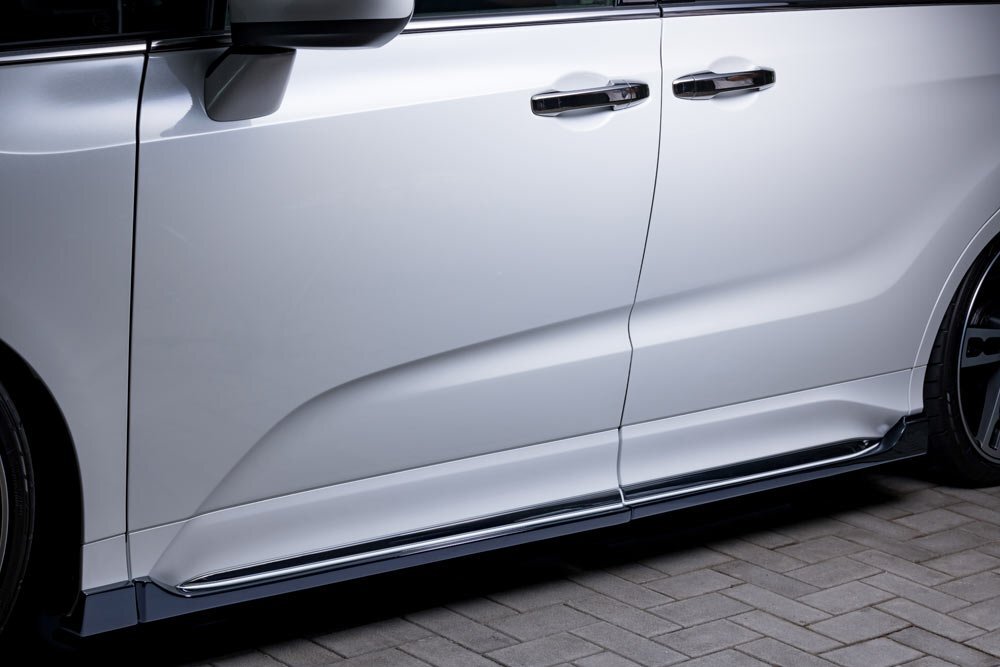 M\'z SPEED サイドステップ プラチナホワイトパール (NH883P) FRP オデッセイ RC1 RC2 H29.11～R2.10 アブソルート MC後