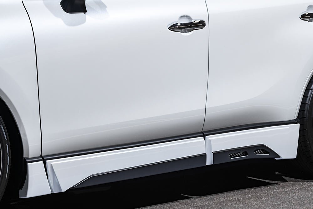 M\'z SPEED サイドステップ プラチナホワイトパールマイカ (089) ABS ハリアー MXUA80 MXUA85 R2.6～