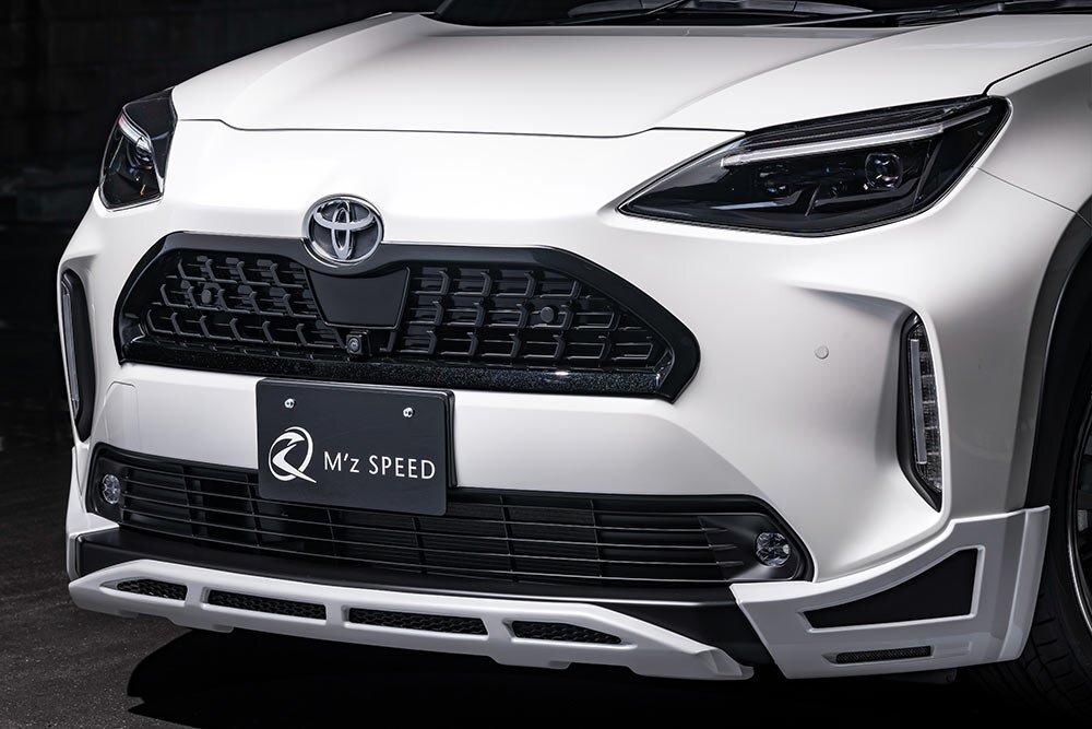 M\'z SPEED フロントハーフスポイラー プラチナホワイトパールマイカ (089) ABS ヤリスクロス 10系 R2.8～ アドベンチャー/GRスポーツ除く