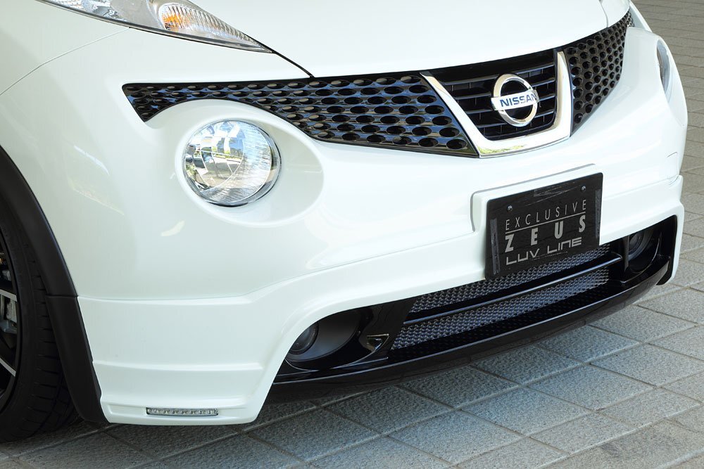 M\'z SPEED フロントハーフスポイラー 未塗装 FRP ジューク F15 NF15 YF15 H22.6～H26.6 MC前