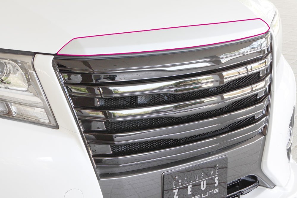 M\'z SPEED フードトップモール ホワイト (070) FRP アルファード 30系 H27.1～H29.12 エグゼクティブラウンジ/GF/G/X MC前