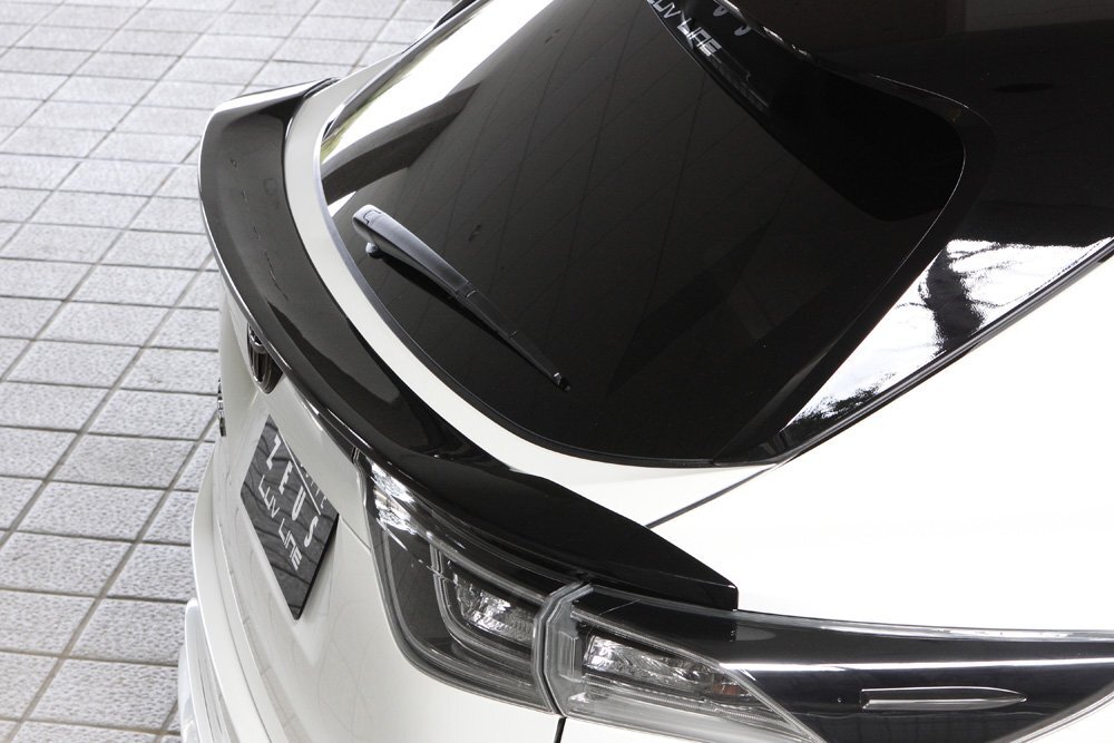 M\'z SPEED リアゲートウイング ホワイトパールクリスタルシャイン (070) FRP ハリアー ZSU60W ZSU65W H25.12～H29.5 MC前