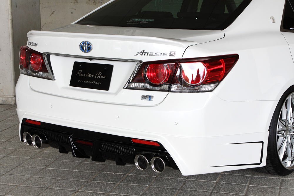 M\'z SPEED リアアンダースポイラー ホワイト (062) FRP クラウンハイブリッド 210系 H27.10～H30.5 アスリート MC後