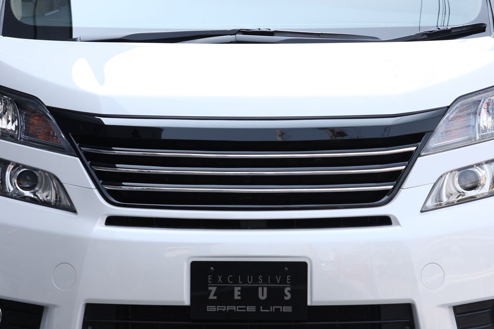 M\'z SPEED フロントグリル ブラック(202) ABS ヴェルファイアハイブリッド ATH20W H23.11～H26.12 V/X MC後 カメラ/モニター/レーダー無