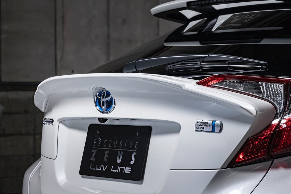 M\'z SPEED リアゲートスポイラー プラチナホワイトパール (089) FRP C-HR NGX10 NGX50 ZYX11 R1.10～R5.7 S/S-T MC後