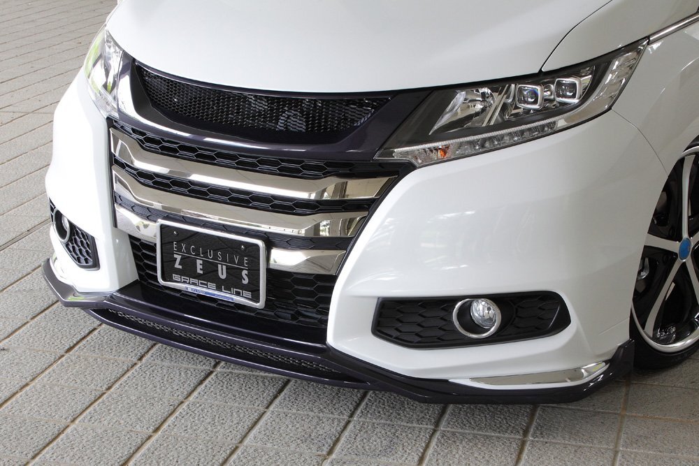 M\'z SPEED フロントハーフスポイラー 未塗装 FRP オデッセイ RC1 RC2 H25.11～H29.10 アブソルート/Gエアロパッケージ MC前