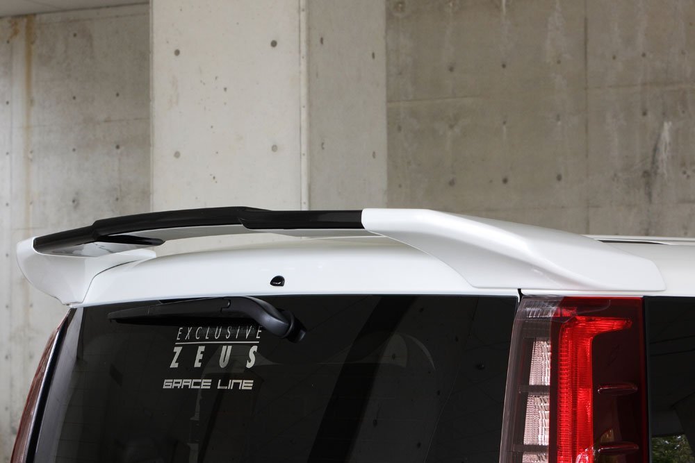 M\'z SPEED リアウイング ホワイトパールクリスタルシャイン (070) FRP ノア ZWR80G H26.1～H29.7 ハイブリッドG/X MC前