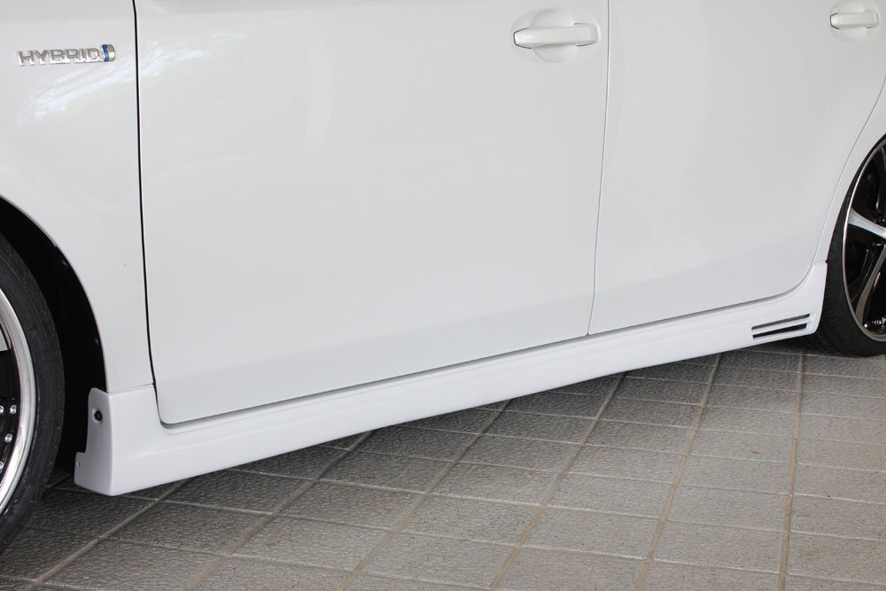 M\'z SPEED サイドステップ 未塗装 FRP プリウスα ZVW40W ZVW41W H26.11～R3.3 MC後