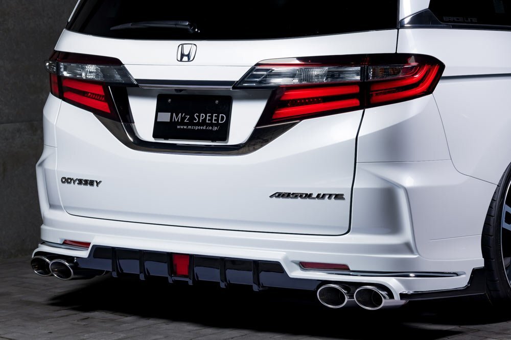 M\'z SPEED リアアンダースポイラー 塗り分け塗装 (NH788P/RP47P) FRP オデッセイ RC1 RC2 H29.11～R2.10 アブソルート MC後 PSS付車除く